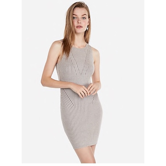 Express Dresses & Skirts - Express Sleeveless Fitted Mini Sweater Dress NWT